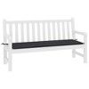vidaXL Garden Bench Cushion - Black, 78.7"x19.7"x1.2", Oxford Fabric Cover, Foam Fiber Filling, Ideal for Outdoor Comfort and Style. - 3 of 4