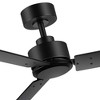 Airsurfer 48" Matte Black Propeller Ceiling Fan Without Light, 3 Flat Black Blades, Remote Control Included (2-Pack) - 4 of 4