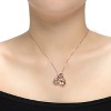 Guili Kids 14k Gold Plated Cubic Zirconia Double Heart Necklace, White Gold Finish, Spring Ring Clasp, Adjustable Chain, Perfect Gift for Youth - 3 of 3