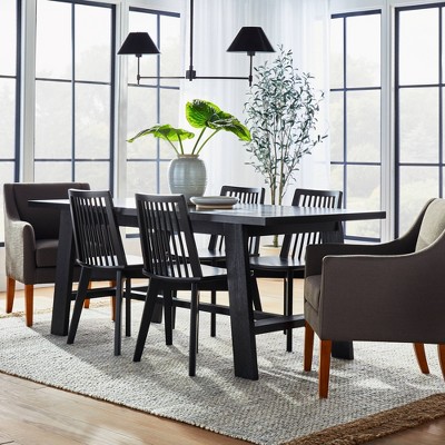 black dining chairs