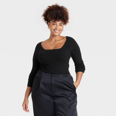 Women's Square Neck Pullover Sweater - A New Day™