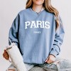 Simply Sage Market Women's Lightweight Garment Dyed Graphic Sweatshirt Paris France Varsity - 2 of 4