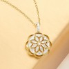 Ross-Simons 0.25 ct. t.w. Diamond Flower Pendant Necklace in 18kt Gold Over Sterling - 3 of 4