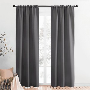 NICETOWN Blackout Curtains Rod Pocket Thermal Insulated Privacy Drapes (2 Panels) - 1 of 4