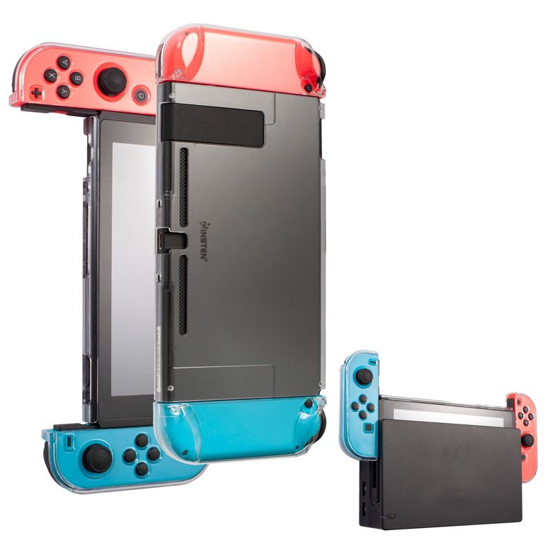 Insten Insten Dockable Clear Case For Nintendo Switch Console and Joycon, Detachable 3-in-1 Crystal Hard Shell Protective Cover, 1 of 10