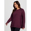 RBX Active Women's Ultra Lightweight French Terry Pullover Long Sleeve Yoga Tunic with Thumbholes - 3 of 4