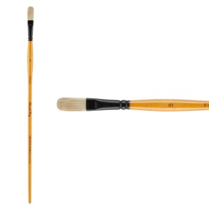 Mimik Hog Professional Synthetic Hog Bristle Paint Brush- Versatile Alternative to Natural Hog Hair Paint Brushes for Oil Painting, Acrylics, Inks, - 1 of 4
