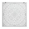 Wood Floral Handmade Wall Decor with Mandala, Carved Art - Olivia & May: Traditional Style, Vertical Orientation - 3 of 4