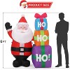 6ft Christmas Inflatable Decorations, Cute Santa Claus with Gift Box, Suitable for Holiday Home Party Garden Lawn Decorations, Indoor and Outdoor Use - 2 of 4