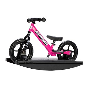 Strider 12” Sport Bike + Rocking Base - Helps Teach Baby How to Ride a Balance Bicycle - for Kids 6 Months to 4 Years - Easy Assembly & Adjustments - 1 of 4