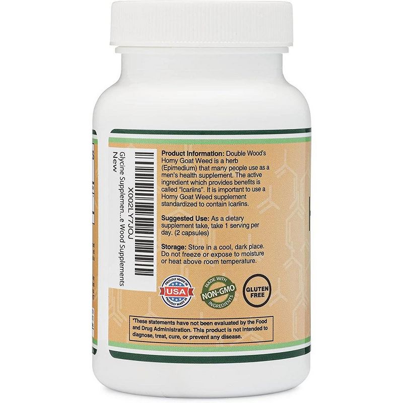 Horny Goat Weed - 90 x 500 mg capsules by Double Wood Supplements - Supports Healthy Libido, 3 of 5