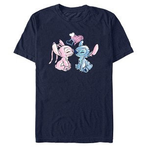 Men's Lilo & Stitch With Angel Couple T-Shirt - 1 of 4