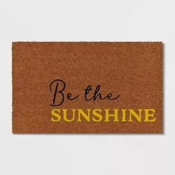 1'6"x2'6" 'Be The Sunshine' Coir Doormat Natural - Threshold™