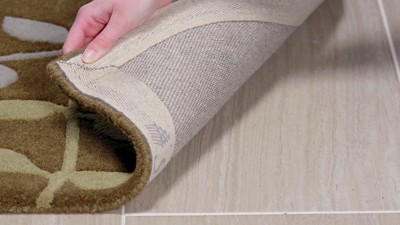 Handmade Blue Floral Tufted Wool Round Rug, 6' Diameter