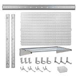 Allspace 21 Piece Garage Organizer Wall Storage System with Pegboard, Hooks and Hangers