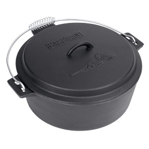 Bayou Classic 10-qt Pre-Seasoned Cast Iron Chicken Fryer Features Cast Iron Domed Lid Cool Touch Coil Handle Perfect - 1 of 3