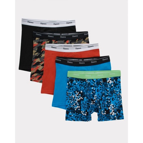 Hanes Originals Cotton Woven Boxers Pack, Moisture-Wicking Underwear for  Men, 3-Pack