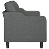 vidaXL 3-seater Sofa Dark Grey Metal Frame, 100% Polyester Fabric, Foam - 3 of 4