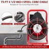 50ft Drain Cleaning Machine, 1/2 Inch Electric Drain Auger with 6 Cutters & Foot Switch, Portable Sewer Snake for 2" to 4" Pipes - 3 of 4