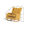 Rocking Accent Chair, Tufted Upholstered Luxury Wingback for Nursery, Living Room - 2 of 4