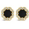 SHINE by Sterling Forever CZ Bezel Frame Rose Petal Stud Earrings - 3 of 4