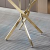 NicBex Dining Table for 4 Morden Round Glass Dining Table Dining Room Table with Glass Tabletop and Form Base for Kitchen and Dining Room, Gold - 3 of 4