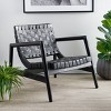 Bellona Leather Woven Accent Chair - ACH1004 - Safavieh - 2 of 4
