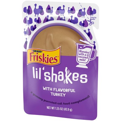 Friskies Lil&#39; Shakes Lickable Turkey Wet Cat Food - 1.55oz