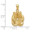 Black Bow Jewelry 14k Yellow Gold Small Polished Boxing Gloves Pendant - 4 of 4