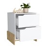 NicBex 2-Drawers Nightstand with Handle Free Design,Bedside Table with Storage Space,Modern Side Table for Bedroom - 4 of 4