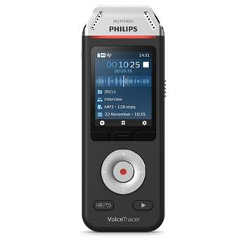 Philips DVT2810 8GB VoiceTracer Digital Voice Recorder with Dragon Speech Recognition Software - Product Key - Black