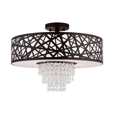 Livex Lighting Allendale 4 - Light Semi-Flush Mount in  Bronze