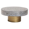 bali & pari Idra Coastal Black and White Mother of Pearl Capiz Shell Coffee Table - 2 of 4
