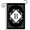 Briarwood Lane Everyday Double Sided Garden Flag 12x18 For Outdoor Black and White Monogram B Garden Flag Flags For Outside - 2 of 4