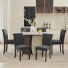 GustoWave Dining Chairs Set of 2 Upholstered Parsons Diner Room Chair Sets Fabric Kitchen Chairs with Nailhead Trim/Sturdy Wood Legs - 4 of 4