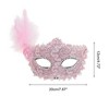 Unique Bargains Princess Feather Half Face Party Mask 1 Pc - 2 of 4