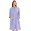 Collections Etc Attractive Knee-Length Diamond Plush Texture Embossed Robe - 4 of 4