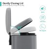 1.3 Gallon Trash Can, Stainless Steel Kitchen Trash Can with Lid - 4 of 4