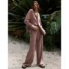Women's Casual Lounge Sets 2 Piece Outfits Long Sleeve Wide Leg Pants Button Down Shirt Sets - 2 of 4