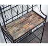 Kings Brand Furniture Amenoff 5-Tier Free Standing Metal Baker's Rack with Wood Faux Stone Finish Shelf, Black - 4 of 4