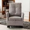 Okak Modern Rocking Accent Chair Living Room Chair with Footrest and Side Pocket Comfy High Back Chair Armchair for Bedroom Nursery - 2 of 4