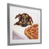 Stupell Industries German Shepherd with Pizza Framed Print Under Glass Art - 2 of 4