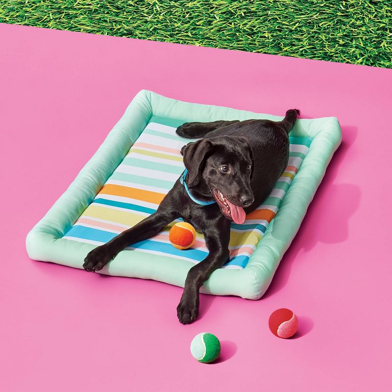 Cooling Mat Cat and Dog Bolster Bed - Light Teal Blue - Sun Squad&#8482;, 3 of 12