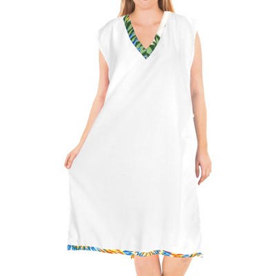 LA LEELA Women's Summer Loose Bathing Suit Vacation Beachwear Swim Suit Swim Beach Cover-up Dress Robe for Women