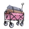 KTMBDW Wagon Cart Foldable with 225lbs Weight Capacity,Lightweight Portable Folding Utility Grocery Shopping Cart with Wheels for Camping Sports Beach - 2 of 4