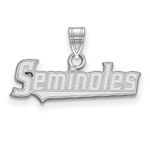 Black Bow Jewelry 14k White Gold Florida State Seminoles NCAA Small Pendant - 1 of 3