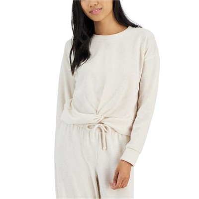 Hippie Rose Womens Twist Front Long Western Jersey, White, X-Small