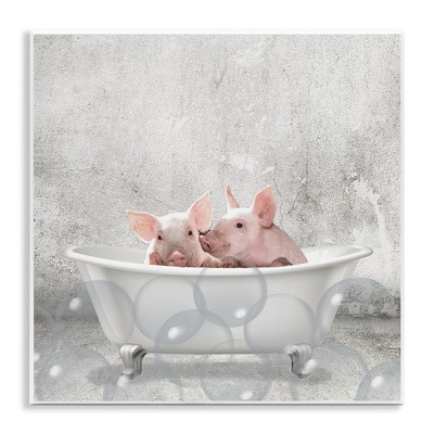 Stupell Industries Baby Piglets Bath Time, 12" x 12"