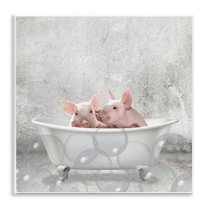 Stupell Industries Baby Piglets Bath Time, 12" x 12" - 1 of 4