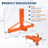 Tractor 3 Point Quick Hitch - 2" Receiver & 4-Way Ball Mount for Tractor Standard Category 1, 10,000Lb Capacity 3 Point Trailer Hitch for Implements - 2 of 4